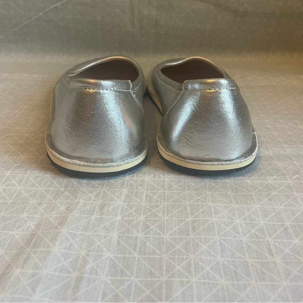 Ruby Barefoot Ballet Flats in Metallic Silver Leather 36 - Picture 4 of 7
